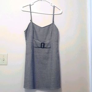 Free People Plaid belted dress